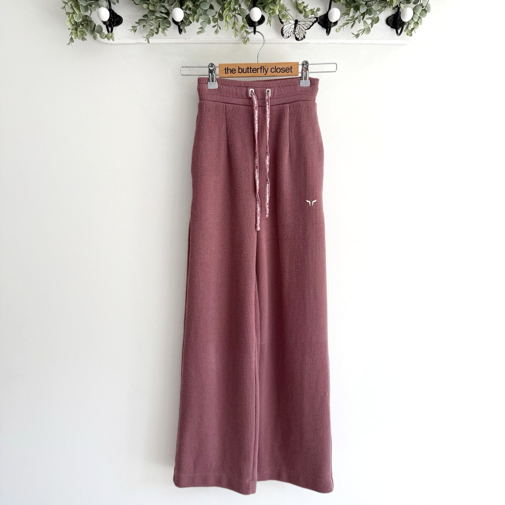 Squatwolf Luxe Wide Leg Pants Baby Pink Relaxed Fit Size XS i3240